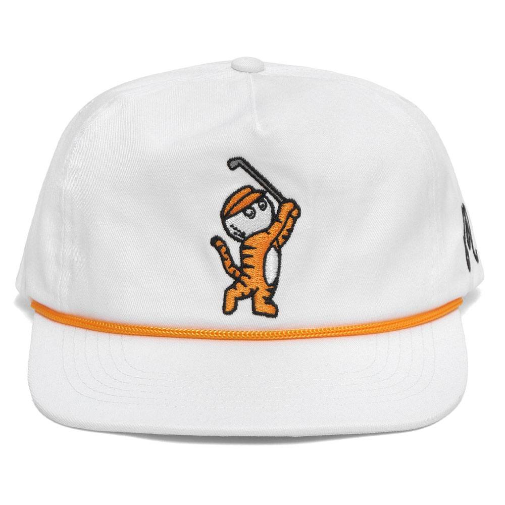 Malbon Tiger Buckets Snapback Golf Cap White - 23 Men