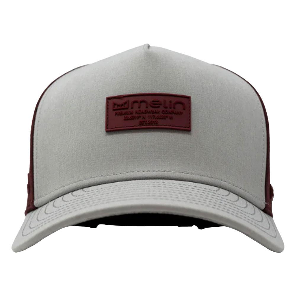 Melin Hydro Odyssey Brick Golf Cap Light Gray/Maroon - 23 Men