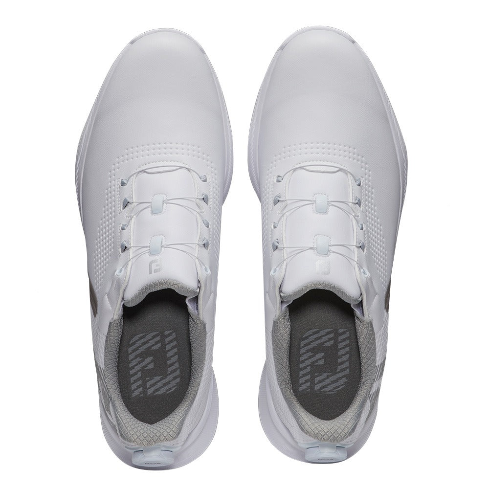 FootJoy Fuel BOA Spikeless Golf Shoes Previous Season Style White/White/Blue Jay - 23 Men