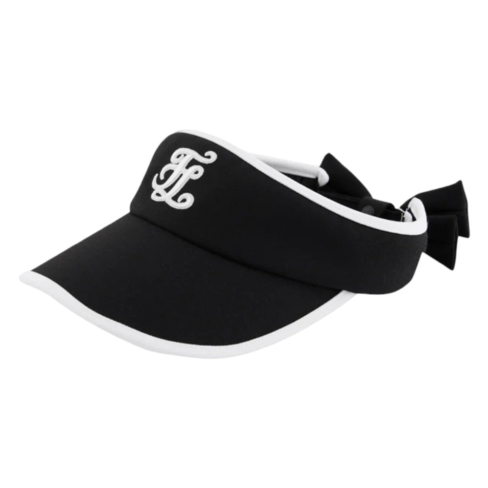 Fairliar Color Contrast Combination Back Ribbon Golf Visor Black - 25 Women