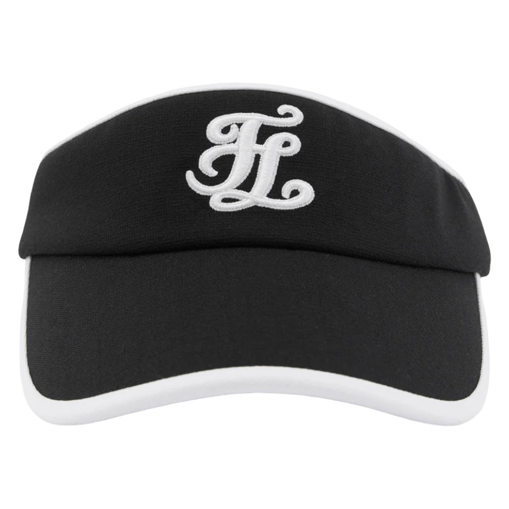 Fairliar Color Contrast Combination Back Ribbon Golf Visor Black - 25 Women