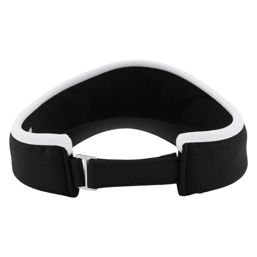 Fairliar Color Contrast Combination Back Ribbon Golf Visor Black - 25 Women
