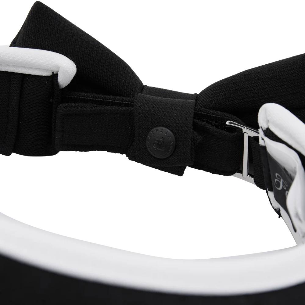 Fairliar Color Contrast Combination Back Ribbon Golf Visor Black - 25 Women
