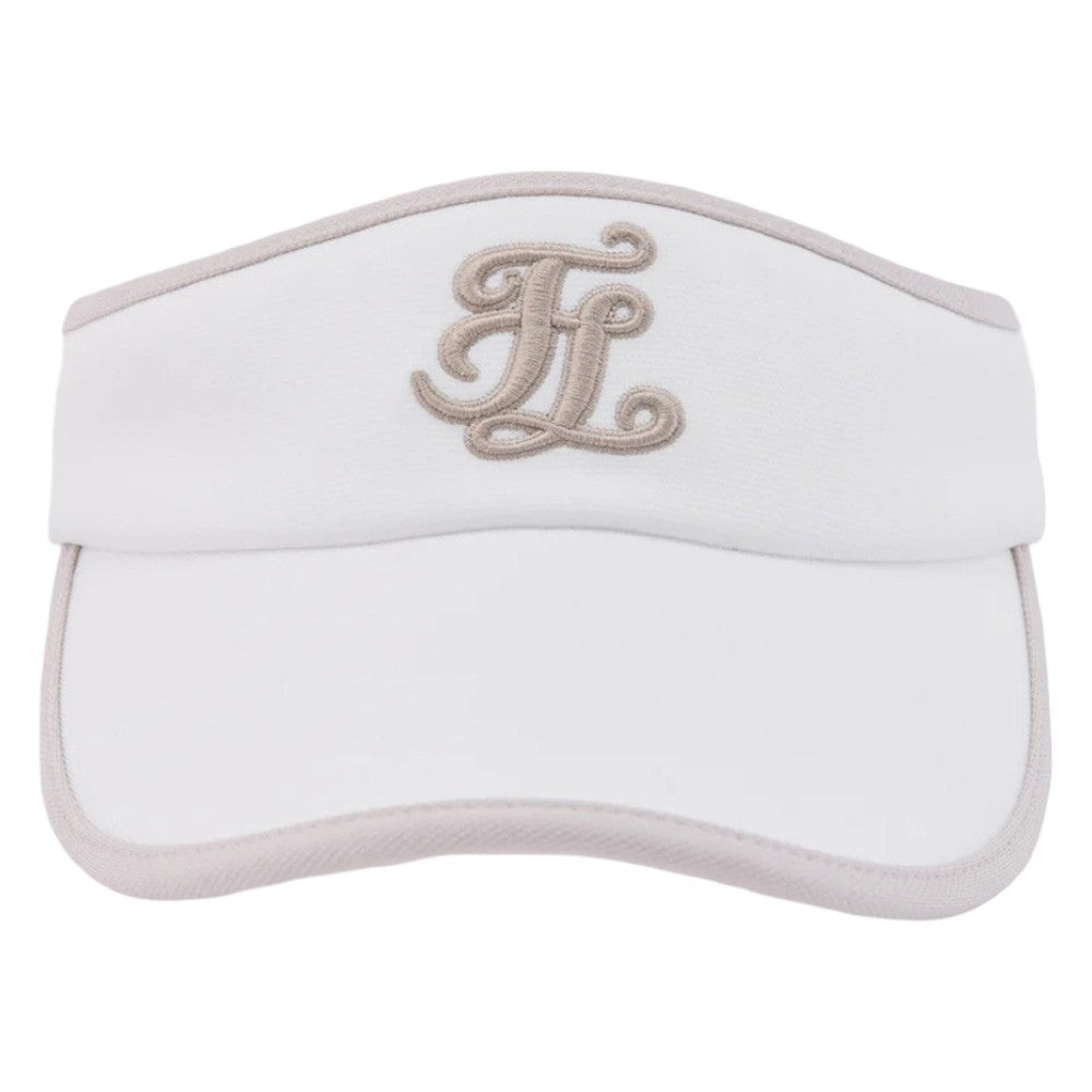 Fairliar Color Contrast Combination Back Ribbon Golf Visor White - 25 Women